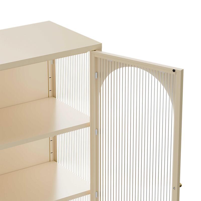 Aparador de metal y cristal 2 puertas 80 cm (5/7)