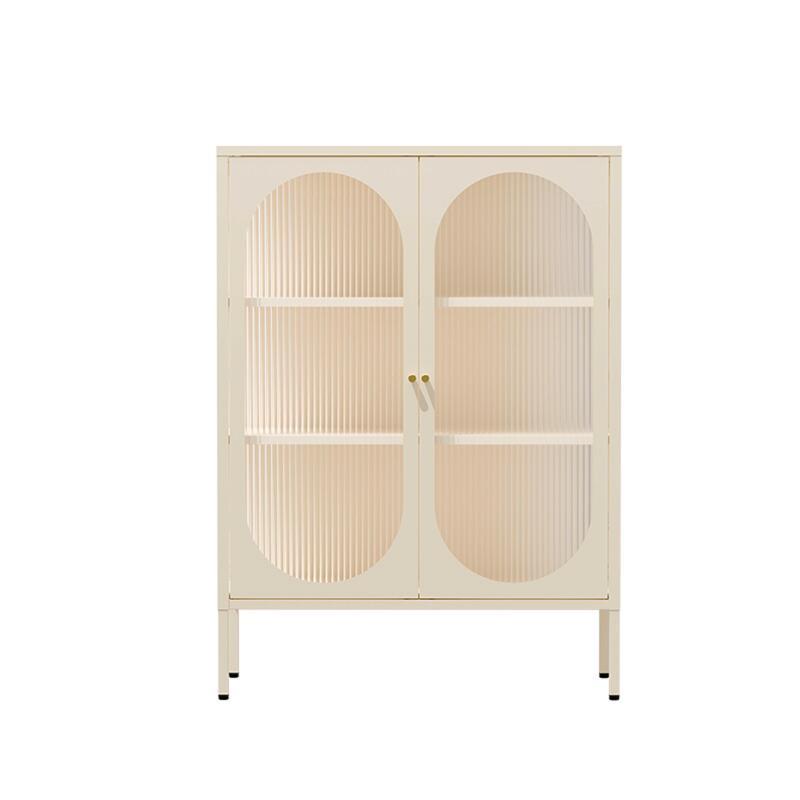 Aparador de metal y cristal 2 puertas 80 cm (2/7)