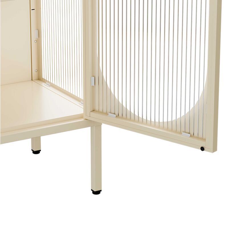 Aparador de metal y cristal 2 puertas 80 cm (6/7)