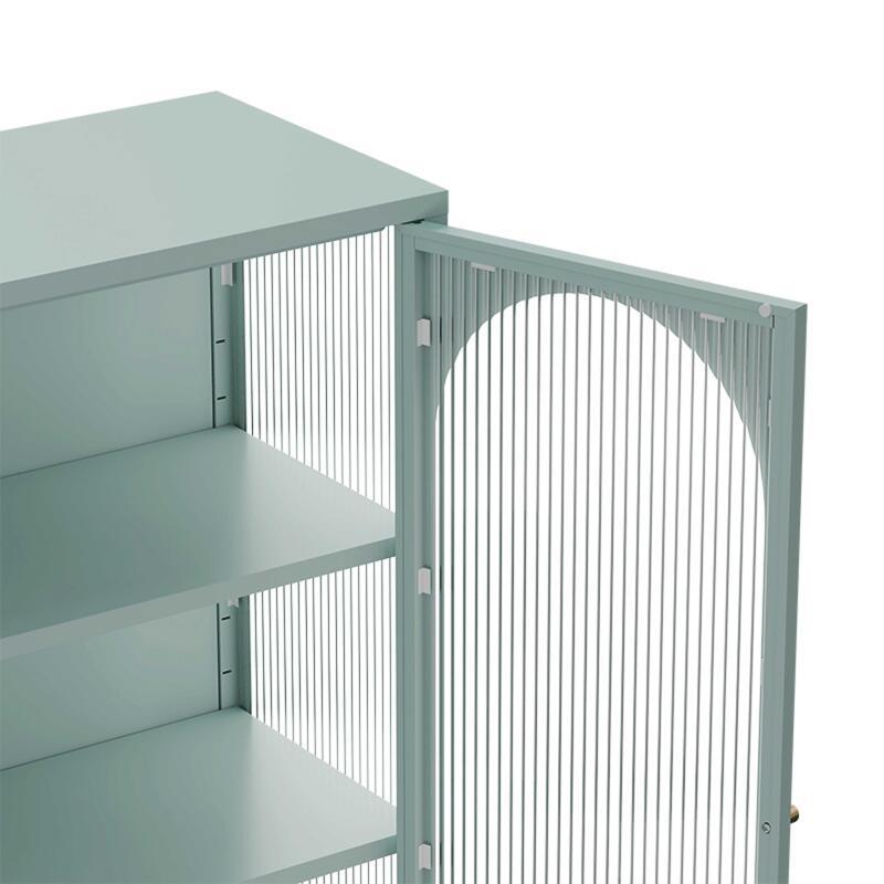 Aparador de metal y cristal 2 puertas 80 cm (5/7)