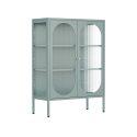 Aparador de metal y cristal 2 puertas 80 cm