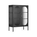 Aparador de metal y cristal 2 puertas 80 cm