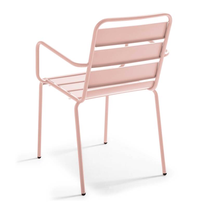 Silla de jardín de metal con reposabrazos (2/6)