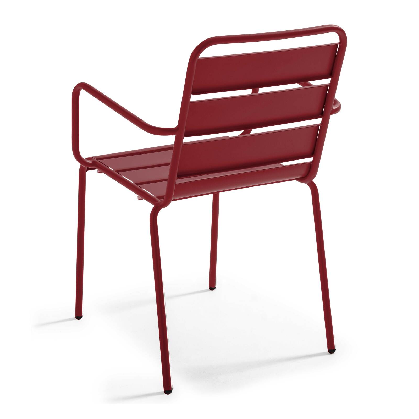 Silla de jardín de metal con reposabrazos