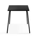 Mesa de jardín cuadrada de metal 4 personas 70x70 cm