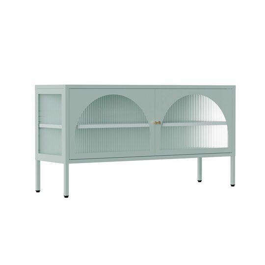 Mueble TV 115cm de metal de estilo moderno | Oviala