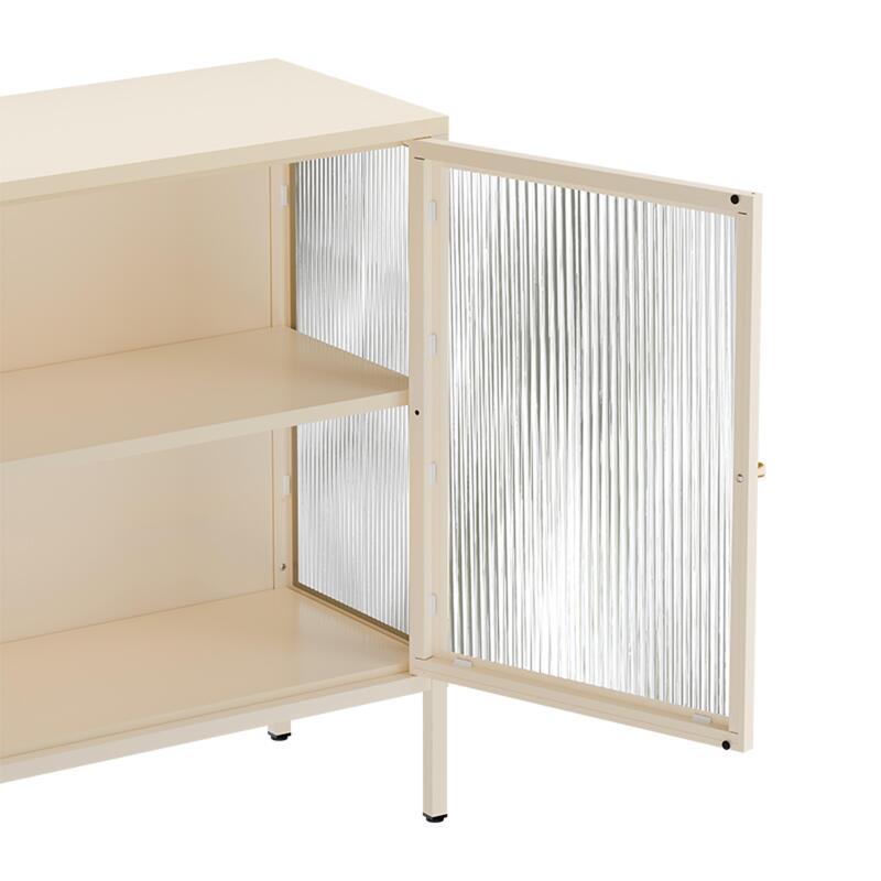 Aparador de metal 3 puertas 140 cm (7/8)