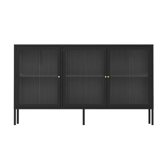 Aparador de metal 3 puertas 140 cm | Oviala