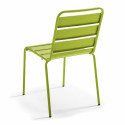Mesa cuadrada con tablero plegable 70 x 70 cm y 2 sillas de metal