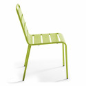 Mesa cuadrada con tablero plegable 70 x 70 cm y 2 sillas de metal