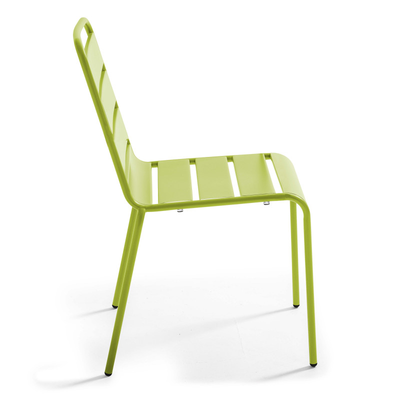 Mesa cuadrada con tablero plegable 70 x 70 cm y 2 sillas de metal