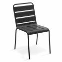 Mesa cuadrada con tablero plegable 70 x 70 cm y 2 sillas de metal