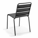 Mesa cuadrada con tablero plegable 70 x 70 cm y 2 sillas de metal