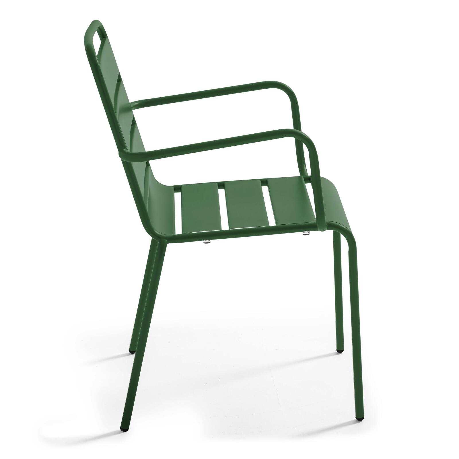 Mesa de jardín de metal 180x90 cm y 8 sillas con reposabrazos