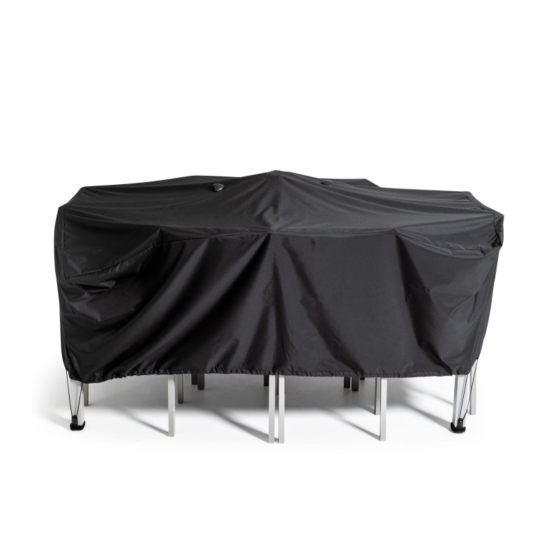 Funda para mesa de jardín negra 170 x 110 cm
