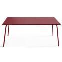 Mesa de jardín de metal de 180x90 cm y 6 sillas con reposabrazos