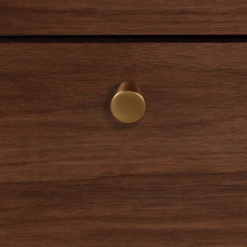 Aparador diseño efecto madera clara 2 puertas 3 cajones 150 cm (5/6)