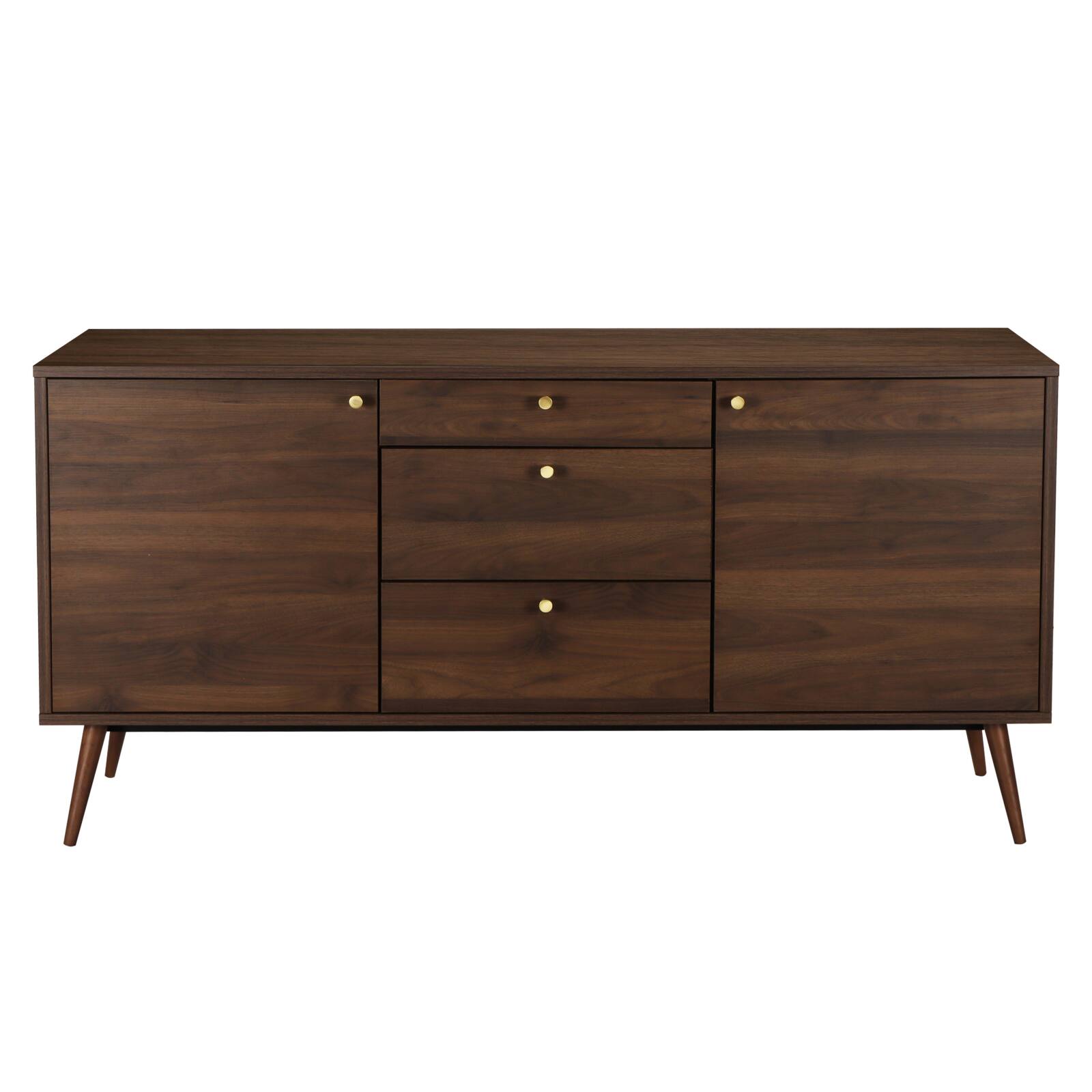 Aparador diseño efecto madera clara 2 puertas 3 cajones 150 cm