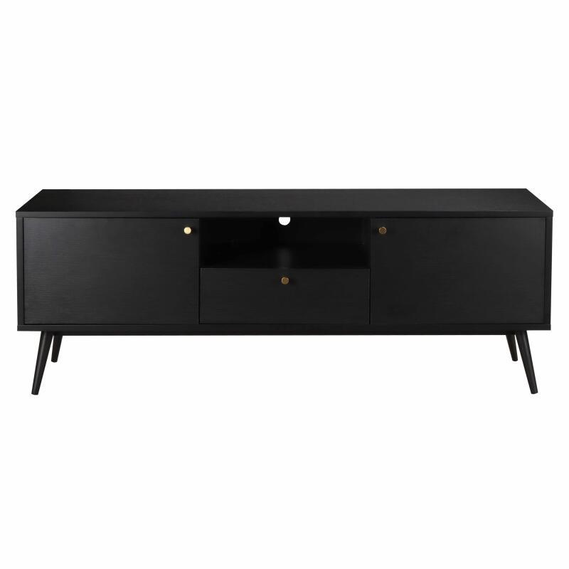 Mueble de TV efecto madera negra de 150 cm design