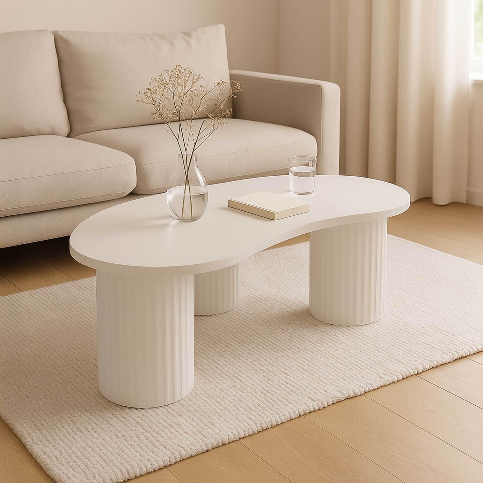 Mesa de centro de diseño con forma orgánica 100x60 cm Mesa de centro de diseño con forma orgánica 100x60 cm