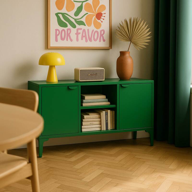 Aparador de metal 2 puertas 120 cm