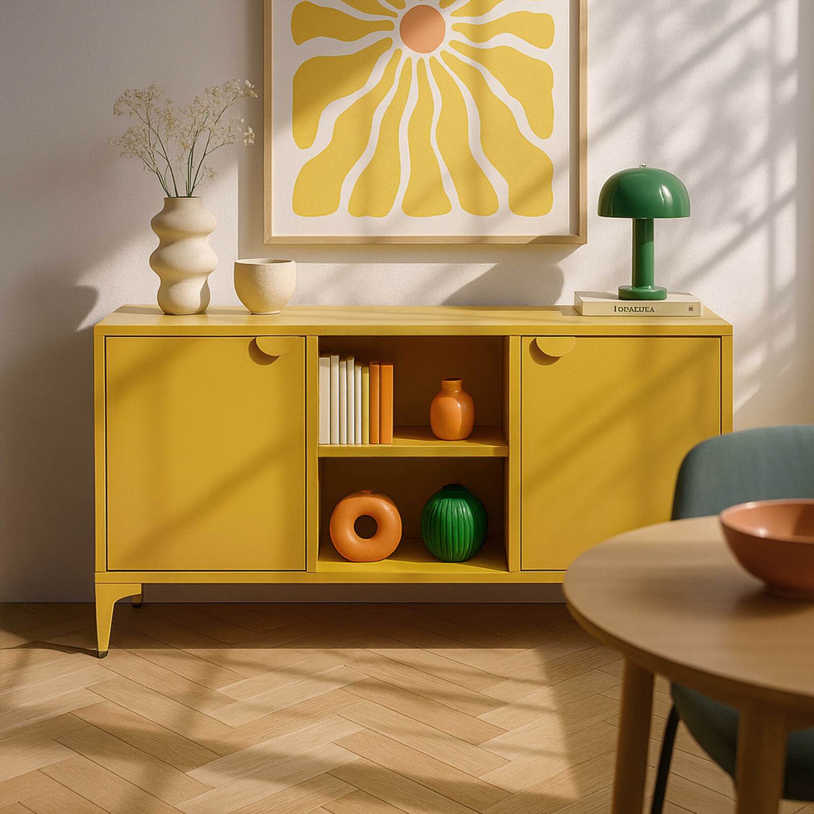 Aparador de metal 2 puertas 120 cm