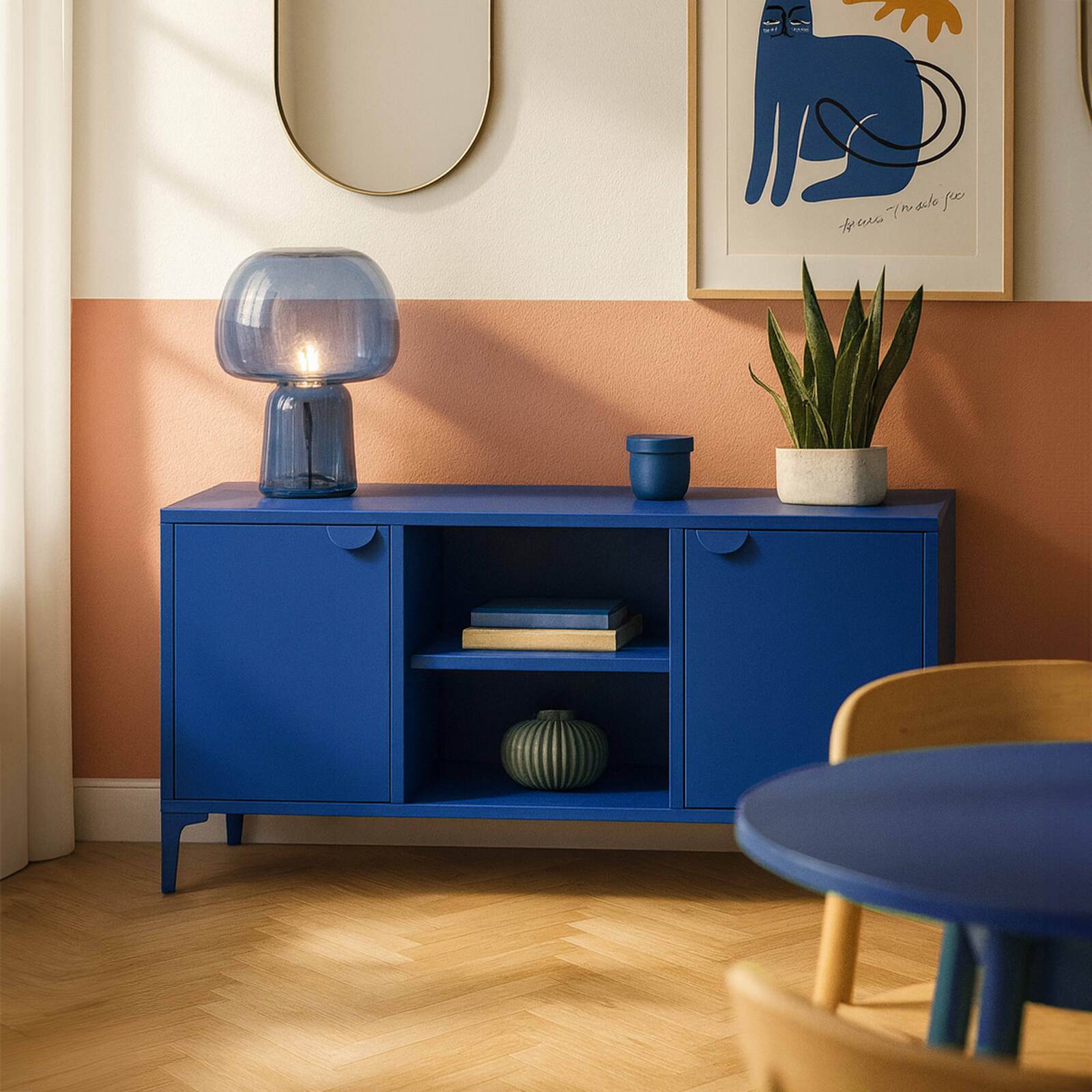 Aparador de metal 2 puertas 120 cm