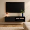 Mueble de TV suspendido 120 cm estilo bohemio 
