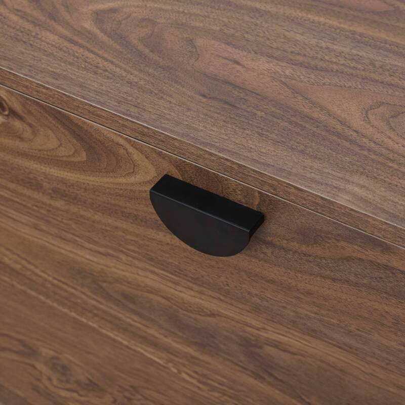 Mueble de TV suspendido efecto madera 120 cm estilo industrial