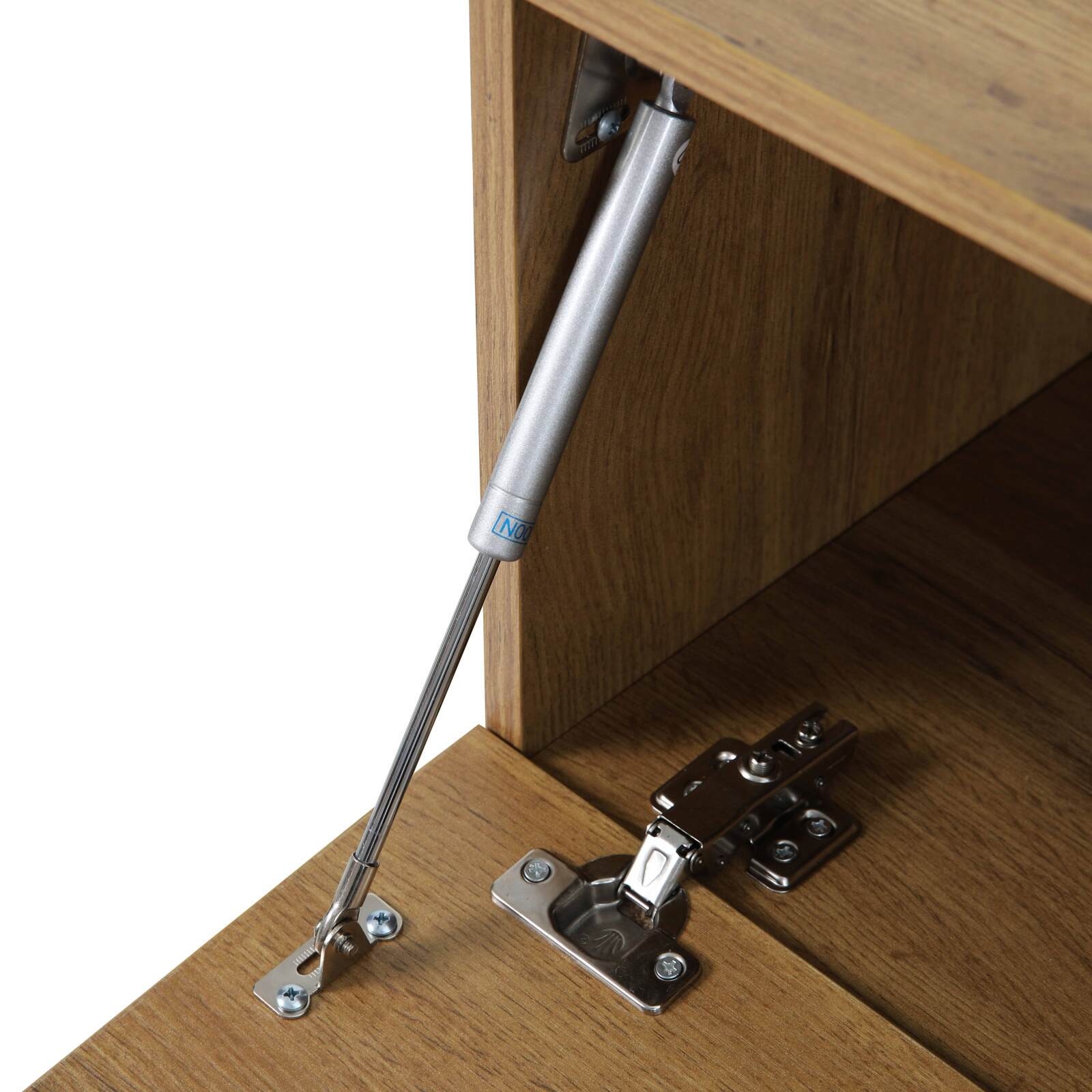 Mueble de TV suspendido efecto madera 120 cm estilo industrial