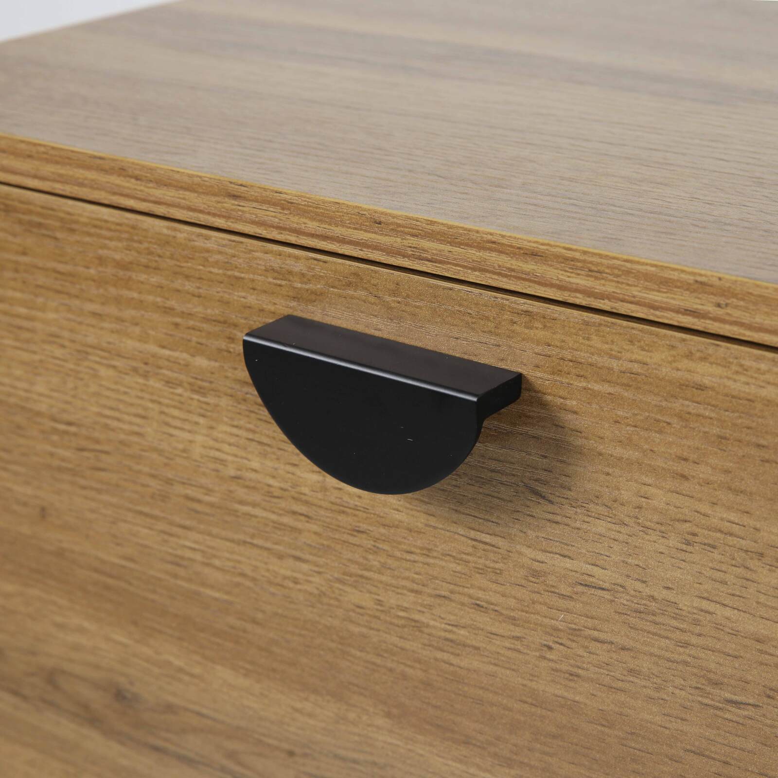 Mueble de TV suspendido efecto madera 120 cm estilo industrial