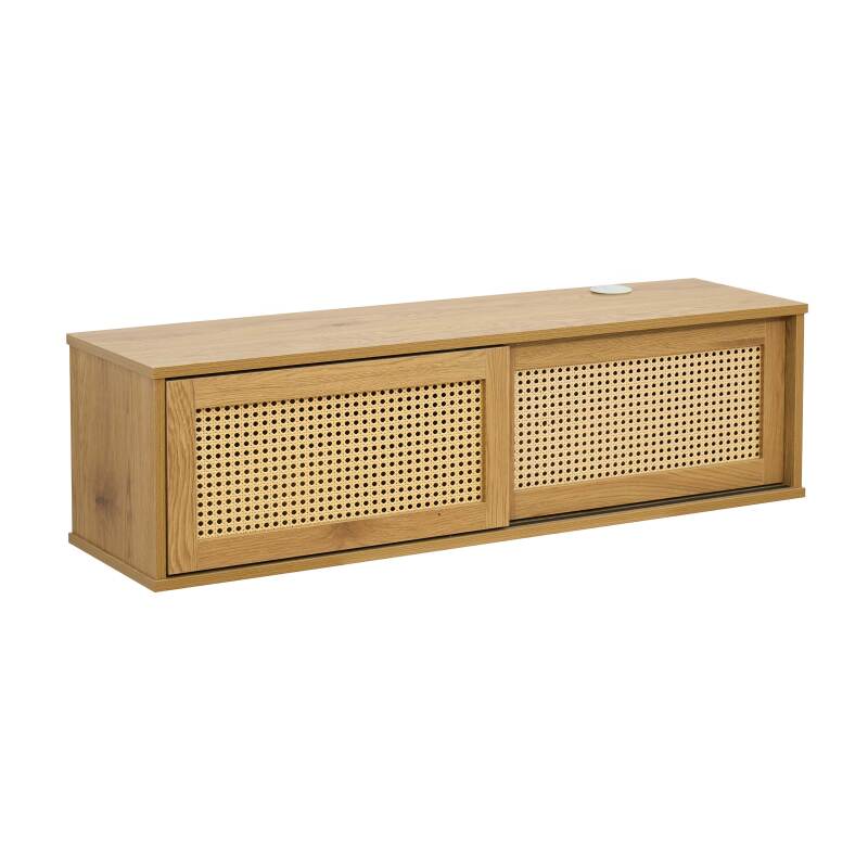 Mueble TV suspendido efecto madera 108 cm estilo bohemio