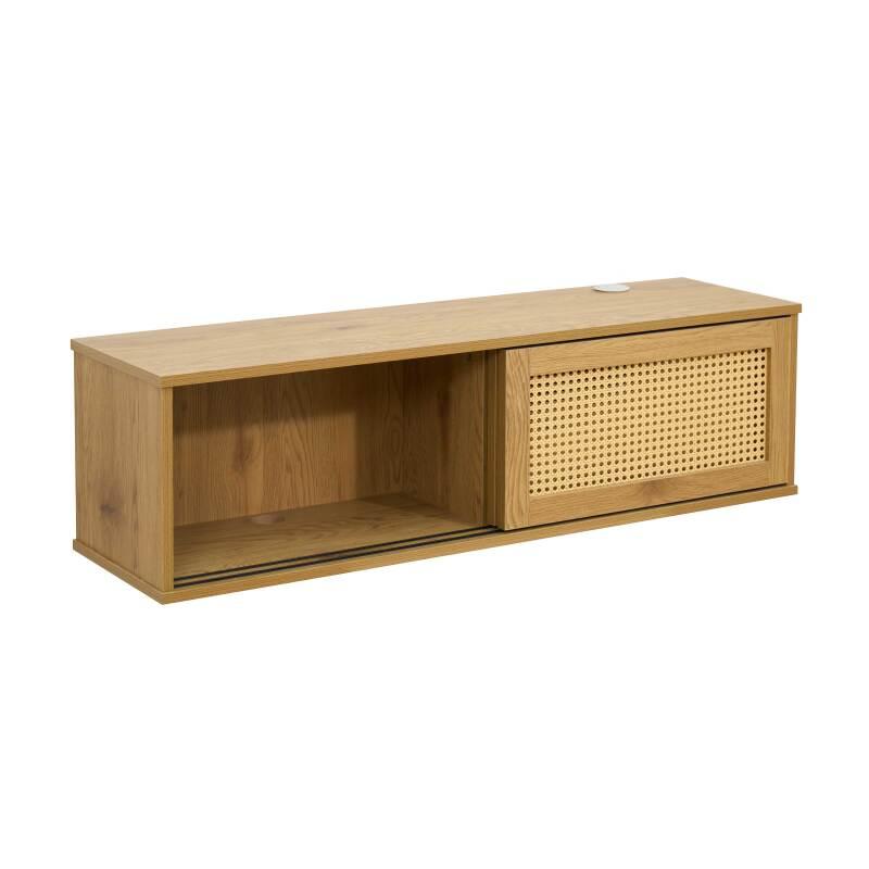 Mueble TV suspendido efecto madera 108 cm estilo bohemio
