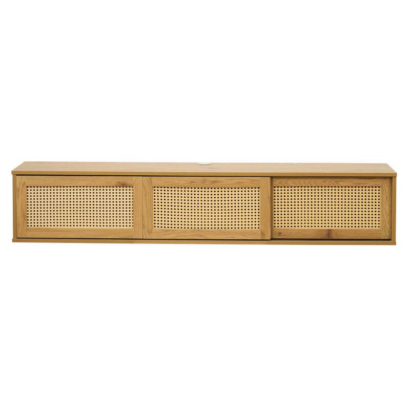 Mueble TV suspendido efecto madera 160 cm estilo bohemio