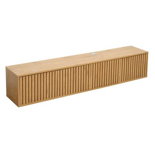 Mueble de TV suspendido efecto madera clara 160 cm estilo escandinavo