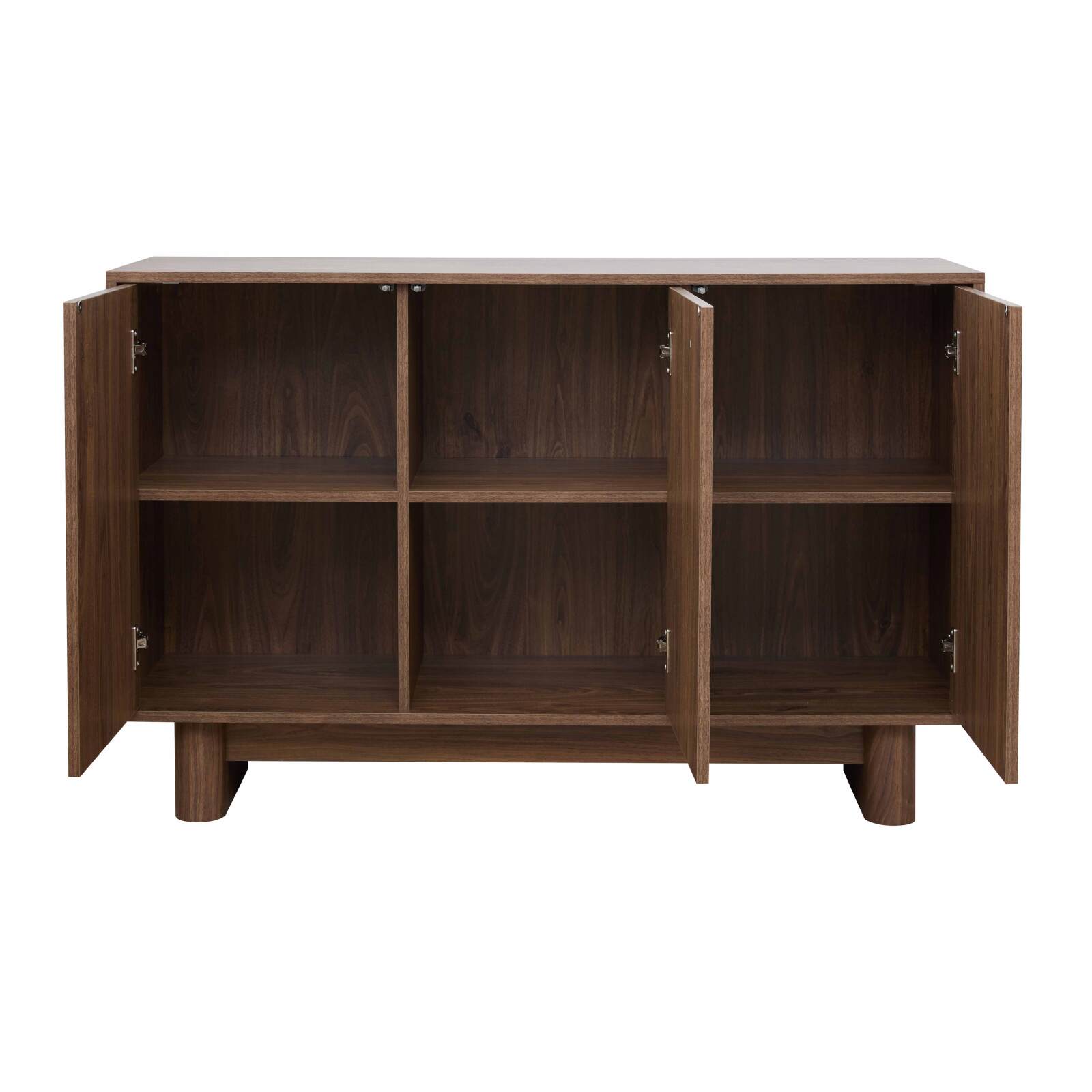 Aparador escandinavo efecto madera 3 puertas 120 cm