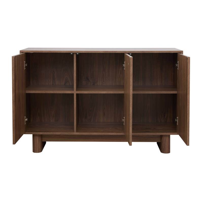 Aparador escandinavo efecto madera 3 puertas 120 cm (3/6)