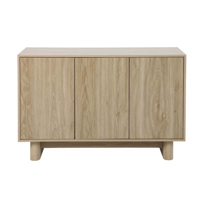 Aparador escandinavo efecto madera 3 puertas 120 cm