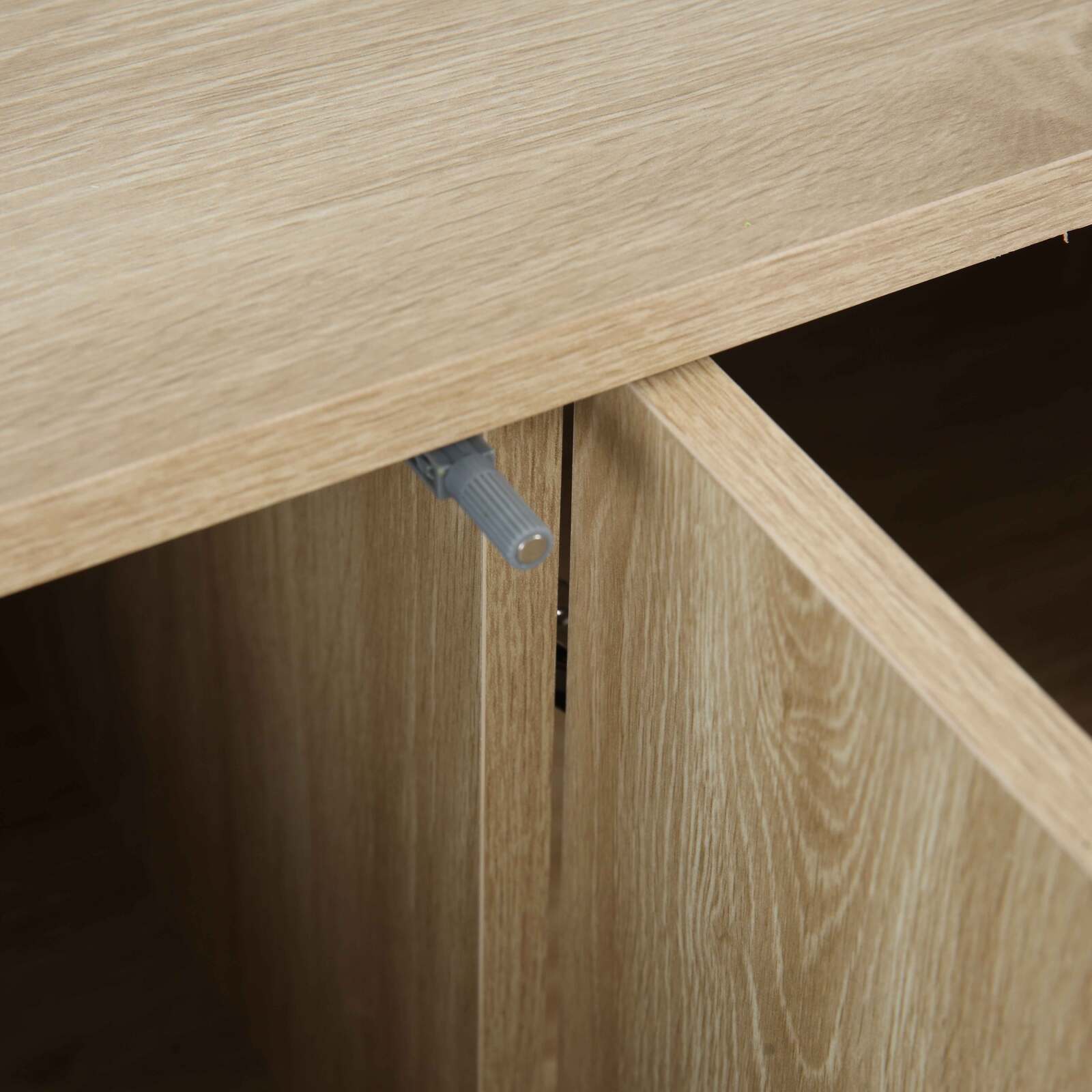 Aparador escandinavo efecto madera 3 puertas 120 cm