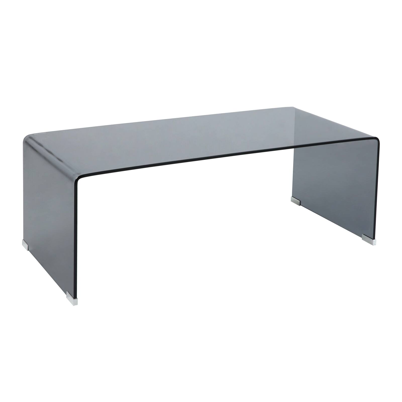 Mesa de centro de cristal templado rectangular 110x50 cm