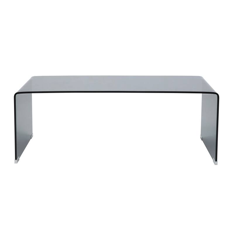 Mesa de centro de cristal templado rectangular 110x50 cm (3/8)