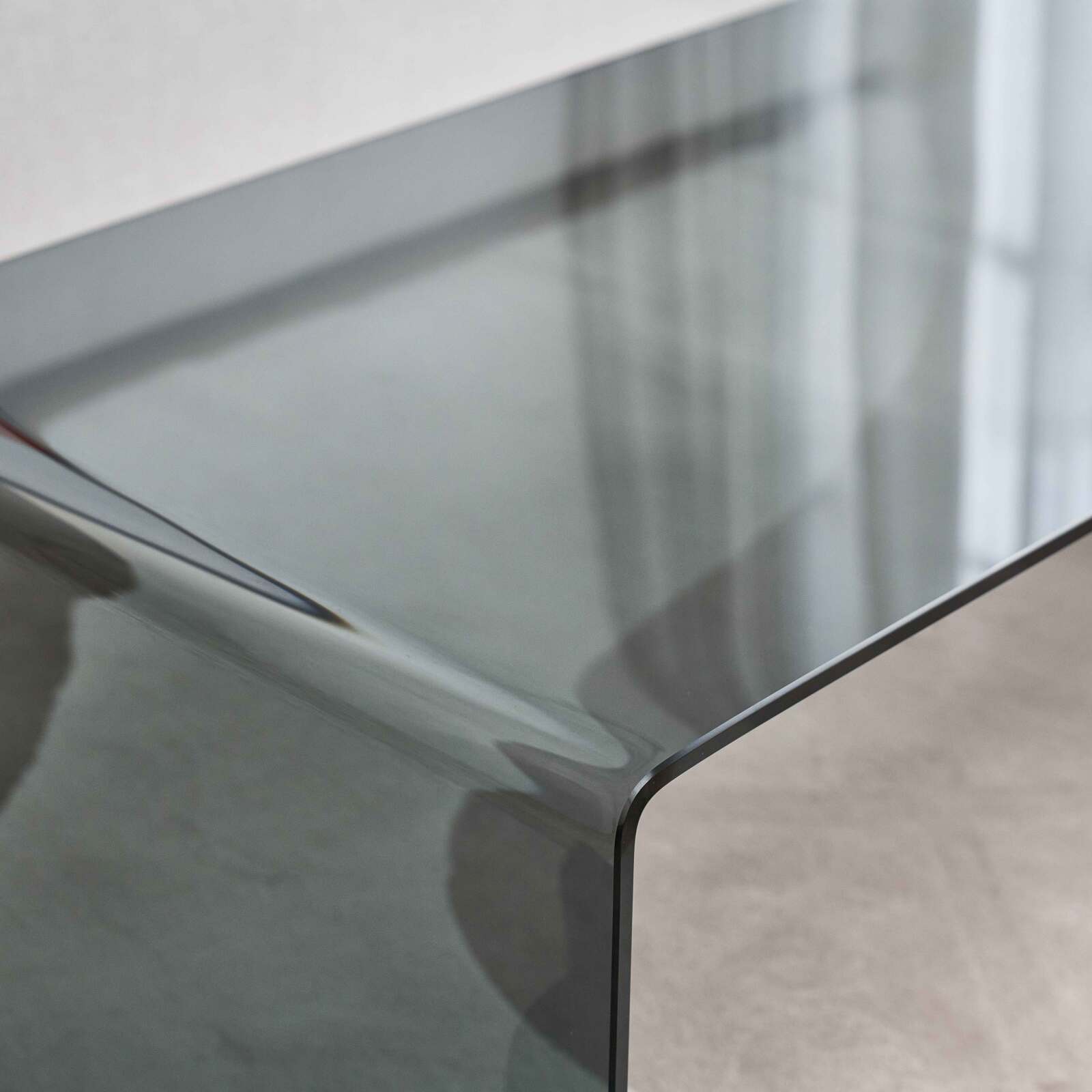 Mesa de centro de cristal templado rectangular 110x50 cm