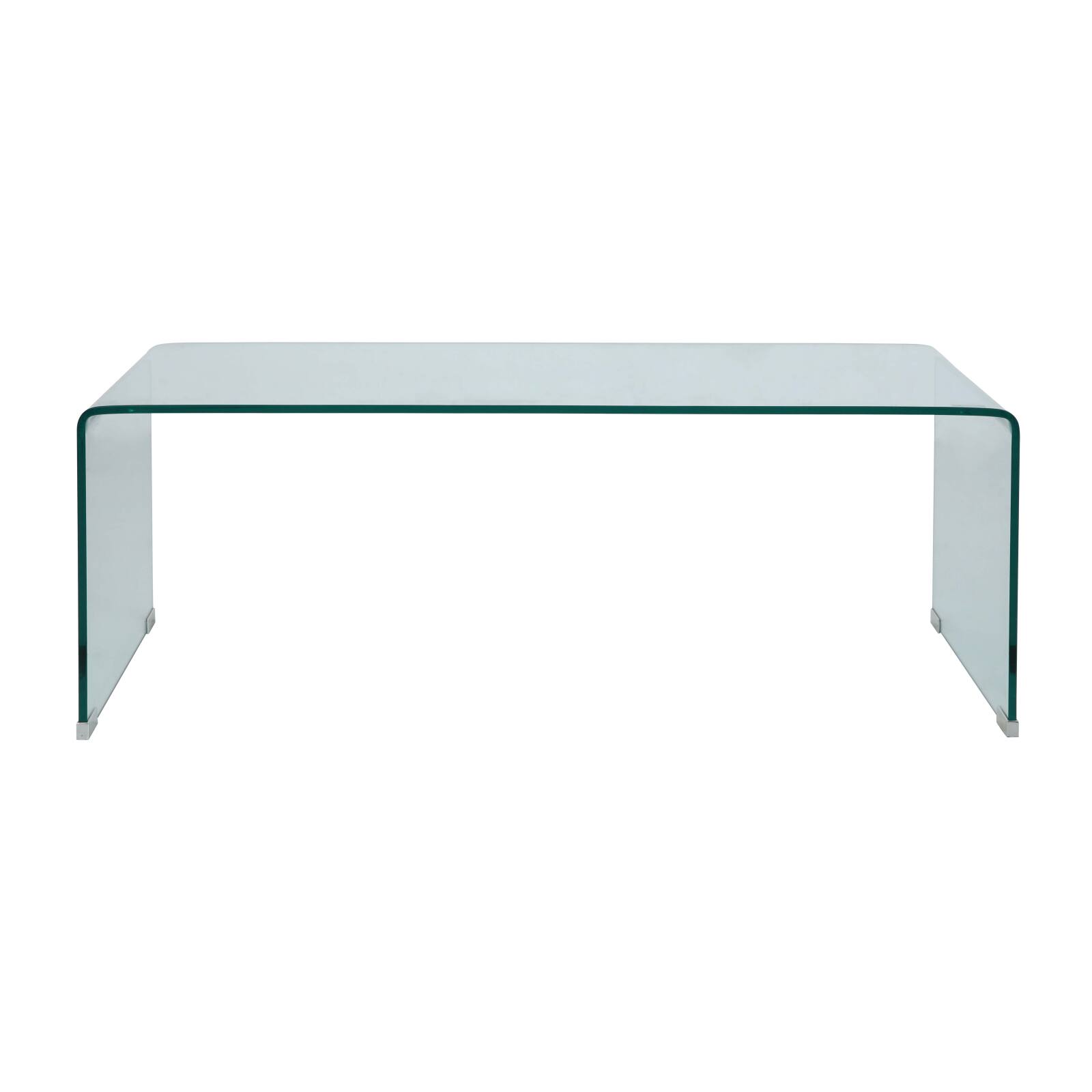 Mesa de centro de cristal templado rectangular 110x50 cm