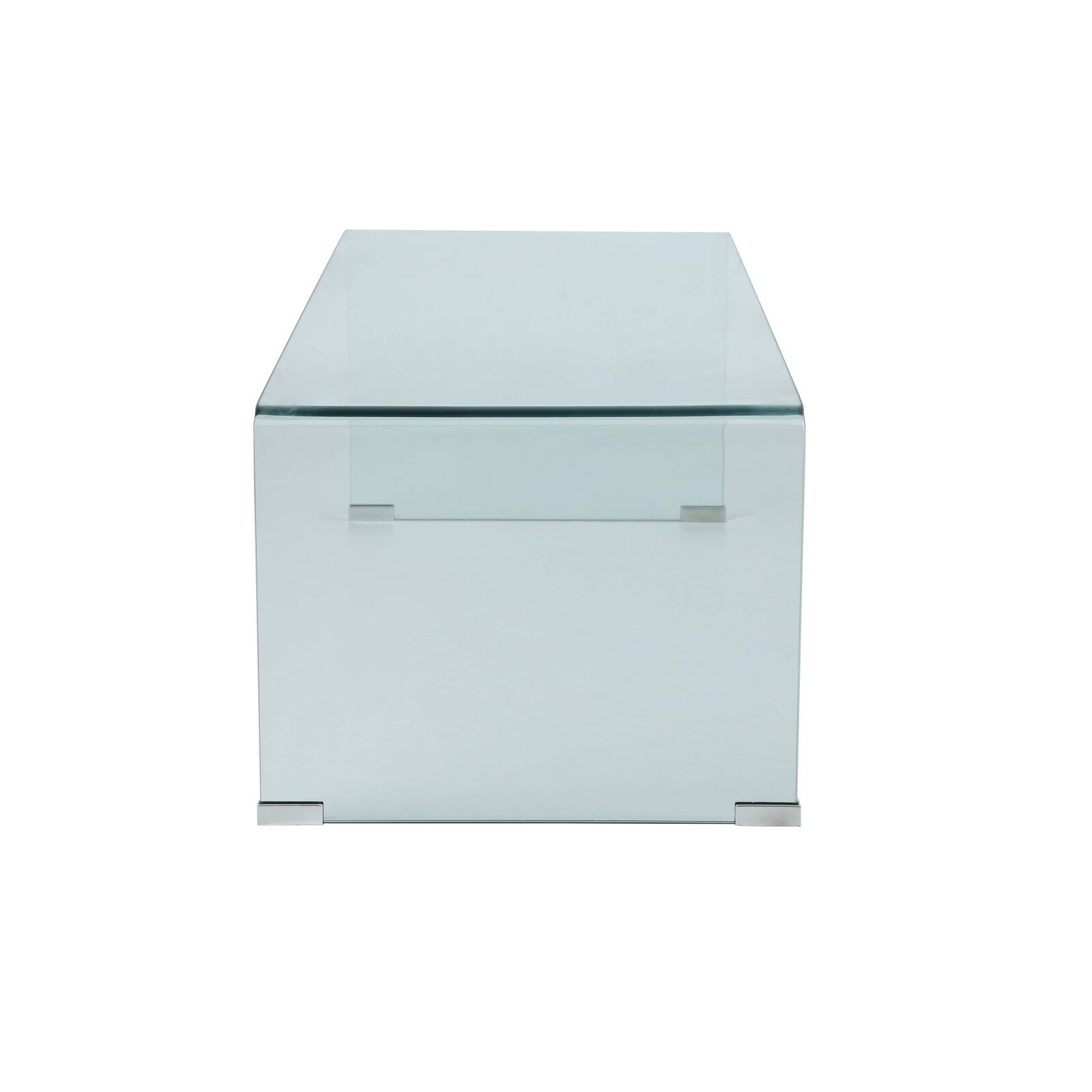 Mesa de centro de cristal templado rectangular 110x50 cm