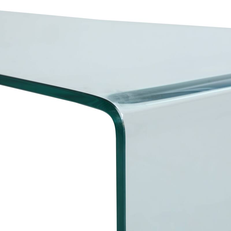 Mesa de centro de cristal templado rectangular 110x50 cm