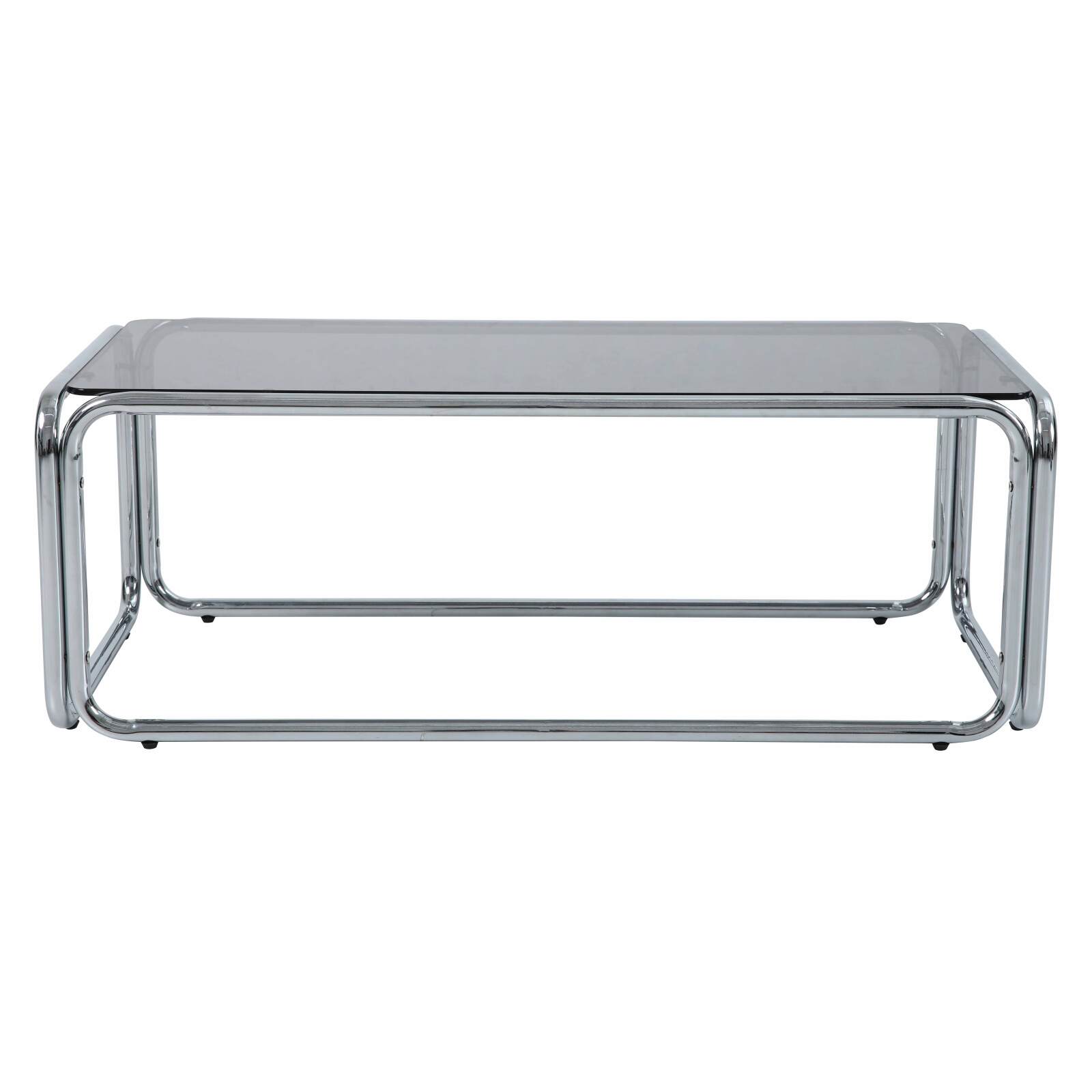 Mesa de centro de cristal templado rectangular 110x50 cm