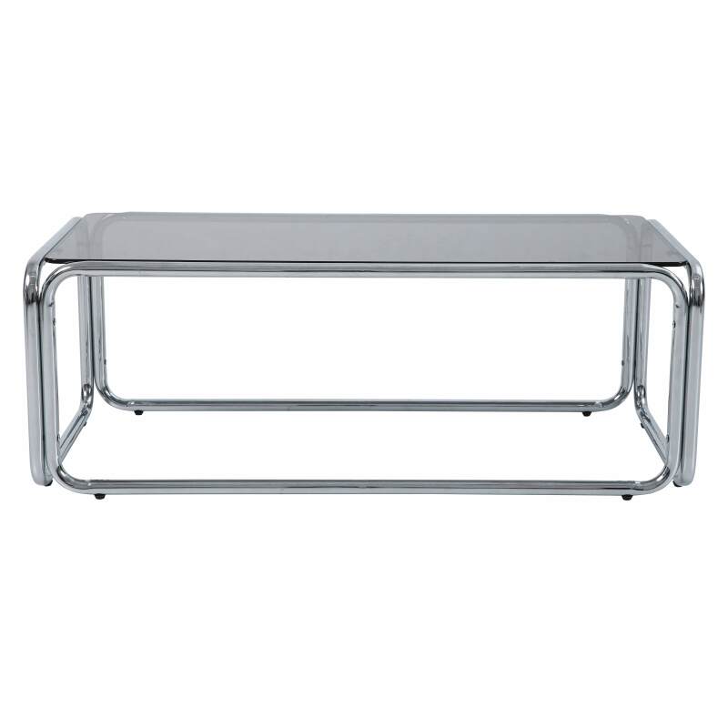 Mesa de centro de cristal templado rectangular 110x50 cm