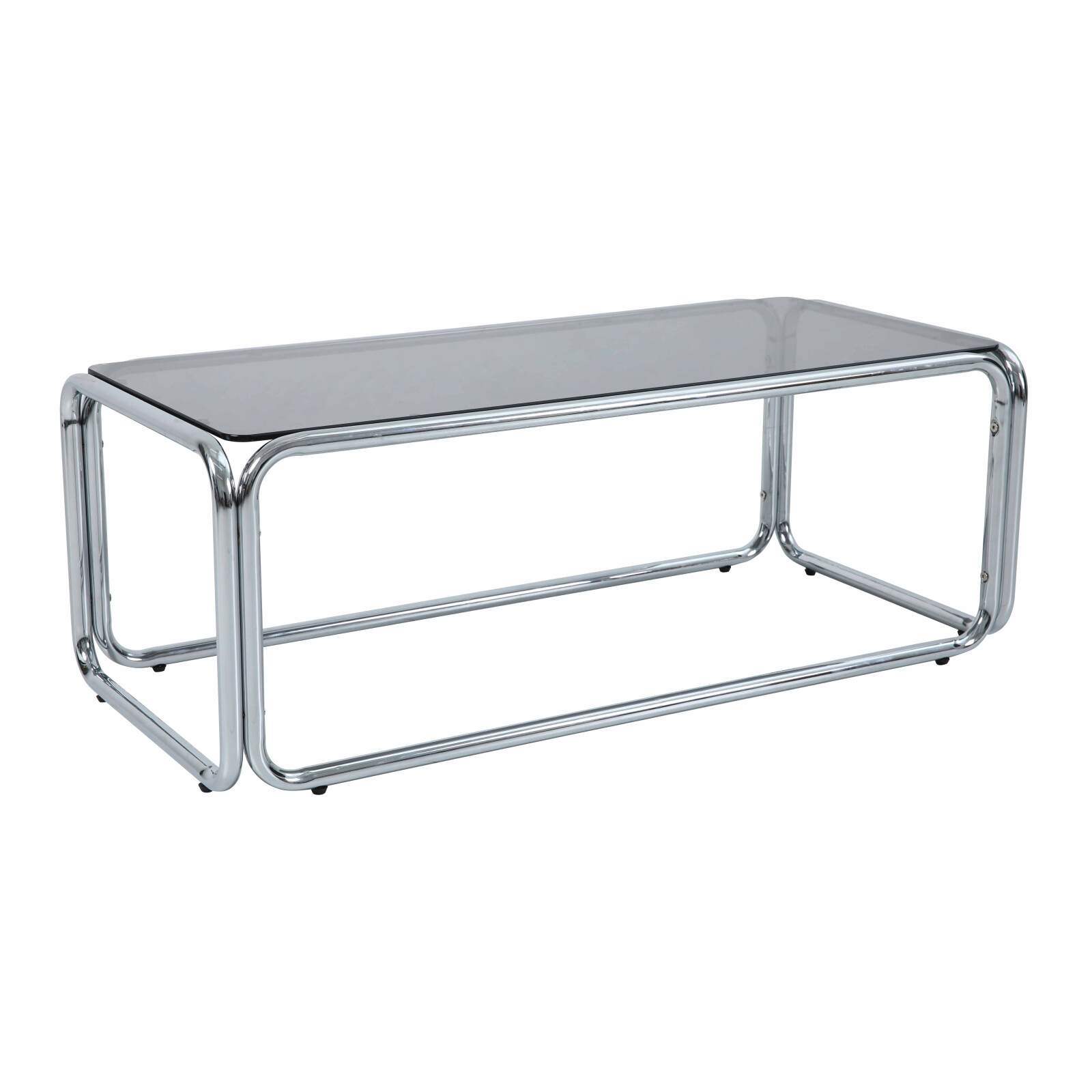 Mesa de centro de cristal templado rectangular 110x50 cm