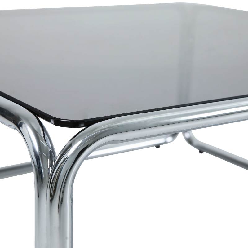 Mesa de centro de cristal templado rectangular 110x50 cm