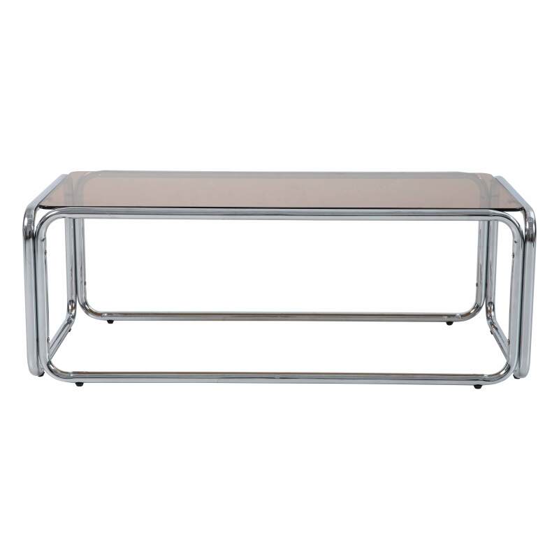 Mesa de centro de cristal templado rectangular 110x50 cm (5/8)